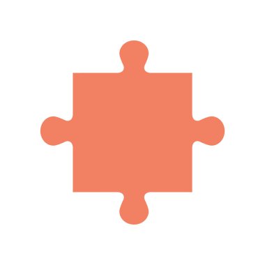 Yapboz simgesi, yapboz vektör çizimi ve alan arkaplanını kopyala