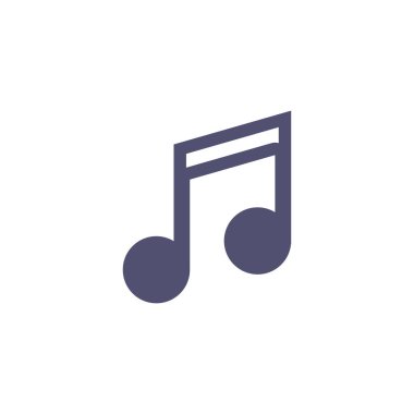 müzik notası ikon vektör illüstrasyonu