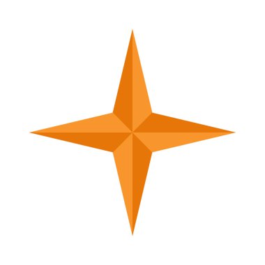 Beyaz üzerine izole edilmiş altın yıldız simgesi