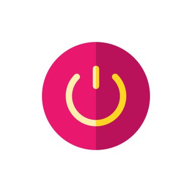 güç işareti basit simgesi, vektör çizim