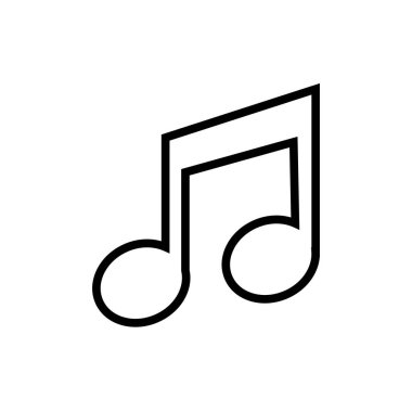müzik notası ikon vektör illüstrasyonu