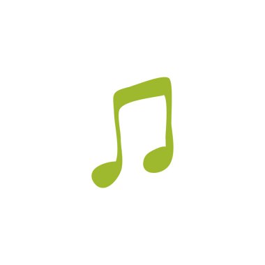 müzik notası ikon vektör illüstrasyonu