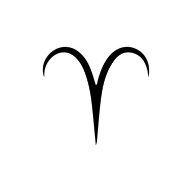 zodiac aries symbol icon illustration 