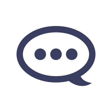 Biçimlendirilmiş konuşma balonu simgesi, vektör illüstrasyonu