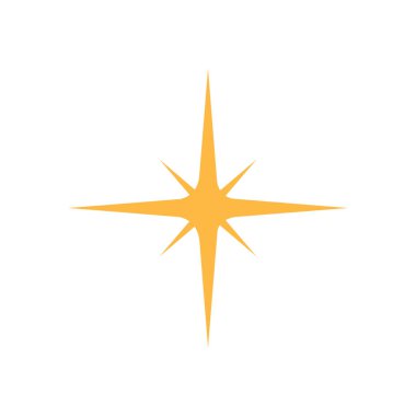 Beyaz üzerine izole edilmiş altın yıldız simgesi