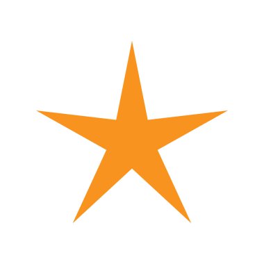 Beyaz üzerine izole edilmiş altın yıldız simgesi