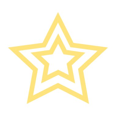 Beyaz üzerine izole edilmiş altın yıldız simgesi