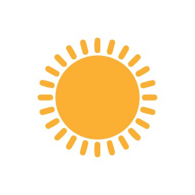 güneş simgesi. Düz tasarım 