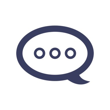 Biçimlendirilmiş konuşma balonu simgesi, vektör illüstrasyonu