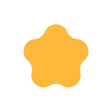 Beyaz üzerine izole edilmiş altın yıldız simgesi