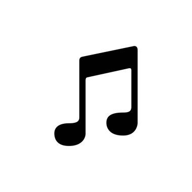 müzik notası ikon vektör illüstrasyonu