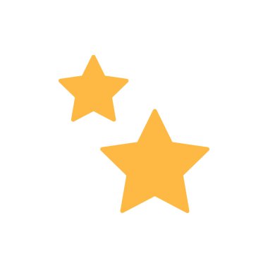 Beyaz üzerine izole edilmiş altın yıldız simgesi