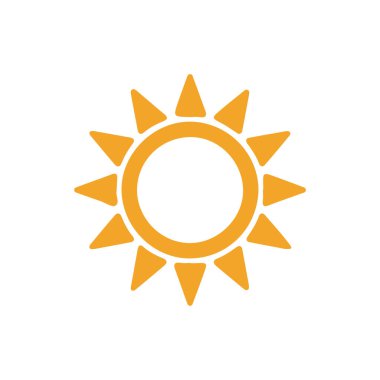 güneş simgesi. Düz tasarım 