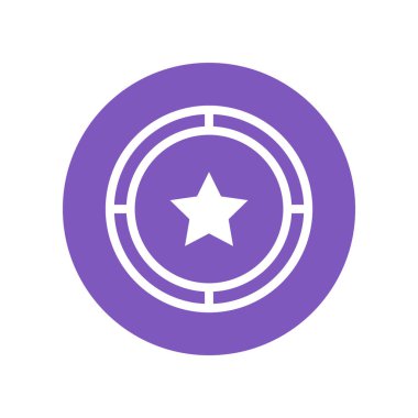 yıldız simgesinin renk vektör illüstrasyonu