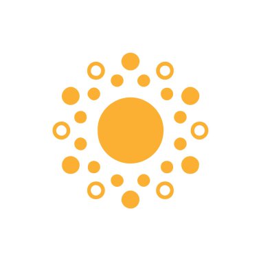 güneş simgesi. Düz tasarım 