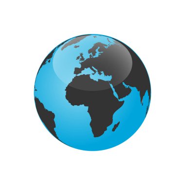 dünya haritası simgesi, vektör resimleme arkaplanı