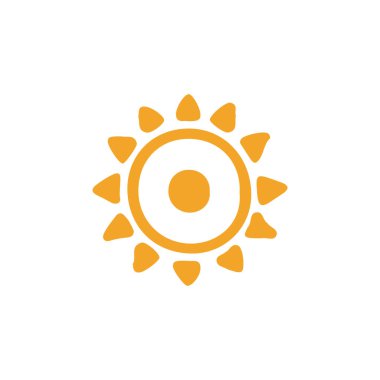 güneş simgesi. Düz tasarım 