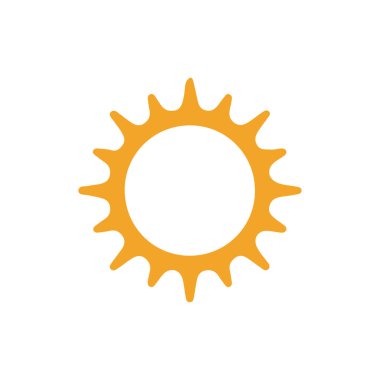 güneş simgesi. Düz tasarım 