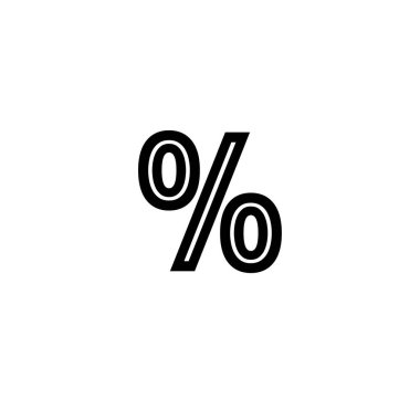 percent vector icon illustration on white background
