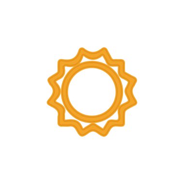 güneş simgesi. Düz tasarım 