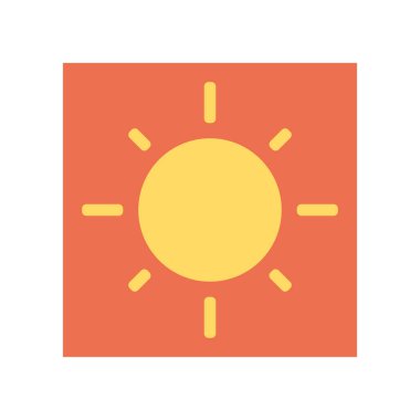 Beyaz arkaplanda izole edilmiş güneş simgesi