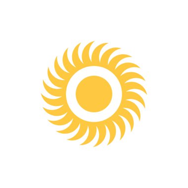 güneş simgesi. Düz tasarım 