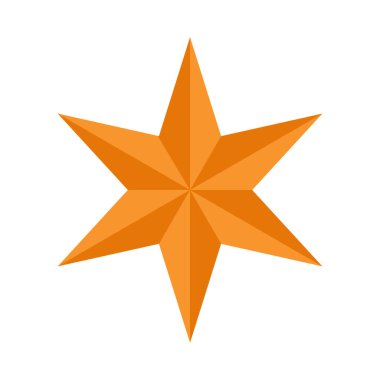 Beyaz üzerine izole edilmiş altın yıldız simgesi