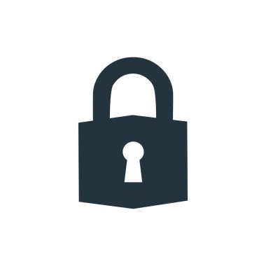 asma kilit ikon vektör çizimi