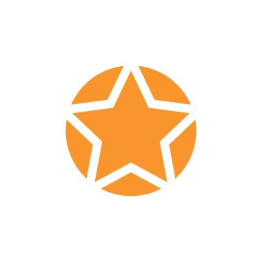 Beyaz üzerine izole edilmiş altın yıldız simgesi