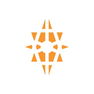 Beyaz üzerine izole edilmiş altın yıldız simgesi