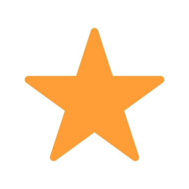 Beyaz üzerine izole edilmiş altın yıldız simgesi