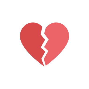 romantik kalp şekli simgesi, vektör illüstrasyonu