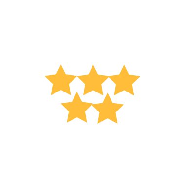 Beyaz üzerine izole edilmiş altın yıldız simgesi