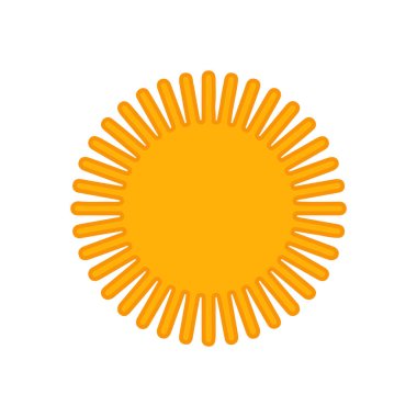 güneş simgesi. Düz tasarım 