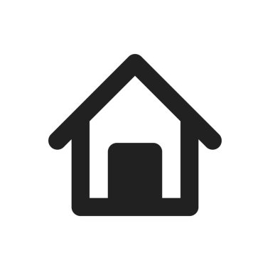 Emlak konsepti ev simgesi, vektör illüstrasyonu