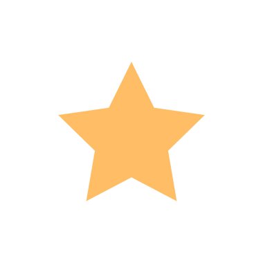 Beyaz üzerine izole edilmiş altın yıldız simgesi