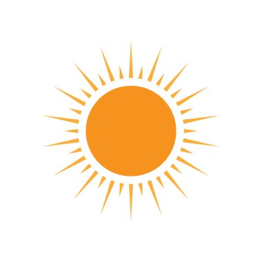 güneş simgesi. Düz tasarım 
