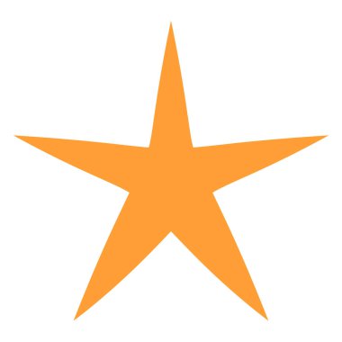 Beyaz üzerine izole edilmiş altın yıldız simgesi