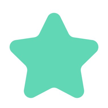 yıldız simgesinin renk vektör illüstrasyonu