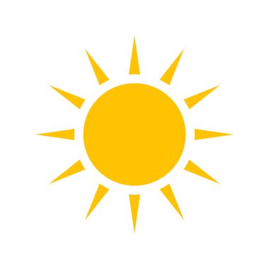 güneş simgesi. Düz tasarım 