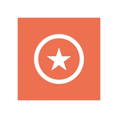 Beyaz üzerine izole edilmiş altın yıldız simgesi