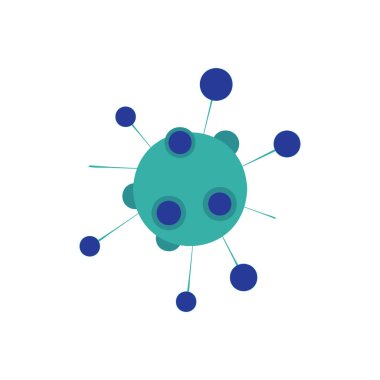 Virüs simgesi vektör resimleme arkaplanı 