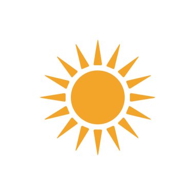 güneş simgesi. Düz tasarım 