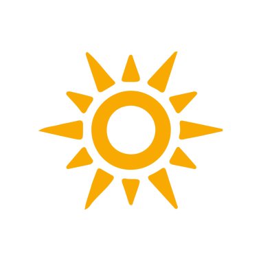 güneş simgesi. Düz tasarım 