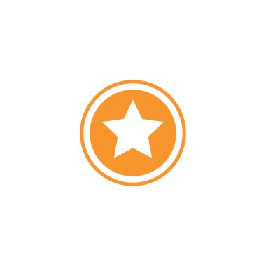 Beyaz üzerine izole edilmiş altın yıldız simgesi