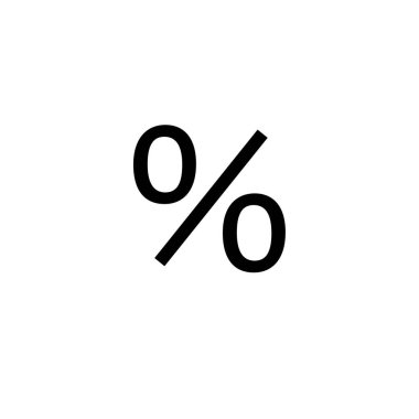 percent vector icon illustration on white background