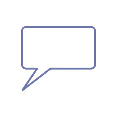 Biçimlendirilmiş konuşma balonu simgesi, vektör illüstrasyonu