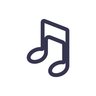 müzik notası ikon vektör illüstrasyonu