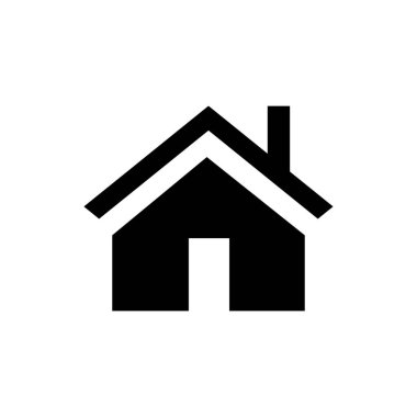 Emlak konsepti ev simgesi, vektör illüstrasyonu