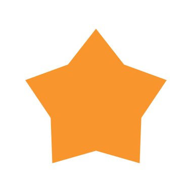 Beyaz üzerine izole edilmiş altın yıldız simgesi